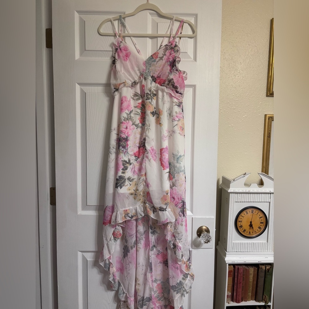 Floral Maxi Dress with Ruffle Details